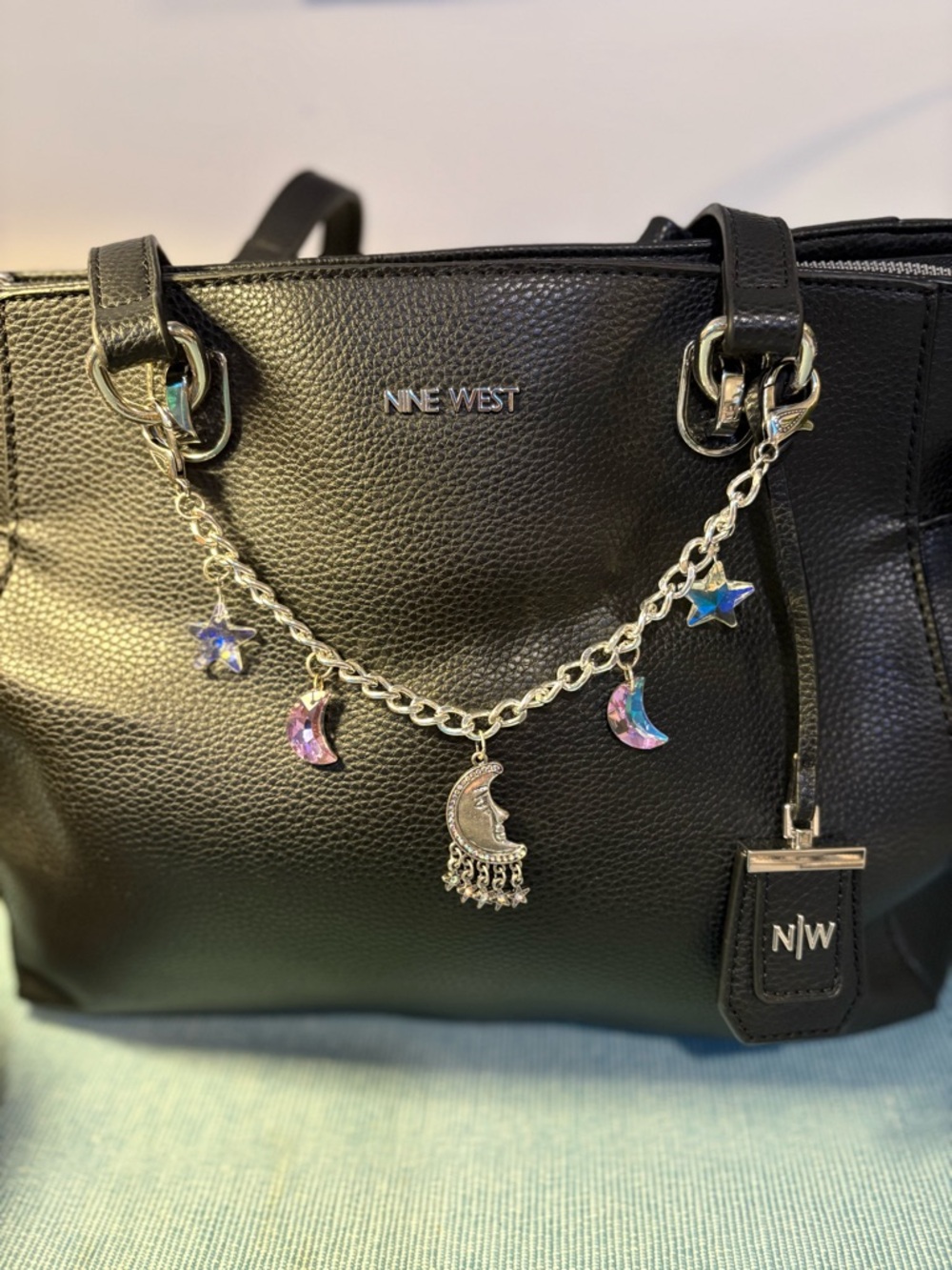 Hand-crafted Moon & Star Handbag Charm Chain